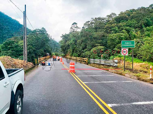 Juntas de dilatación para el puente Cashahurco en Tungurahua